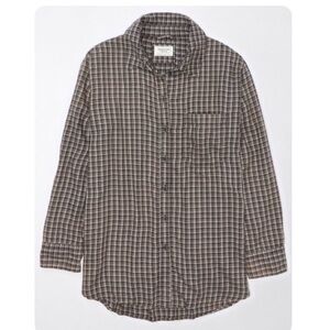 AE Oversized Plaid Flannel Shirt